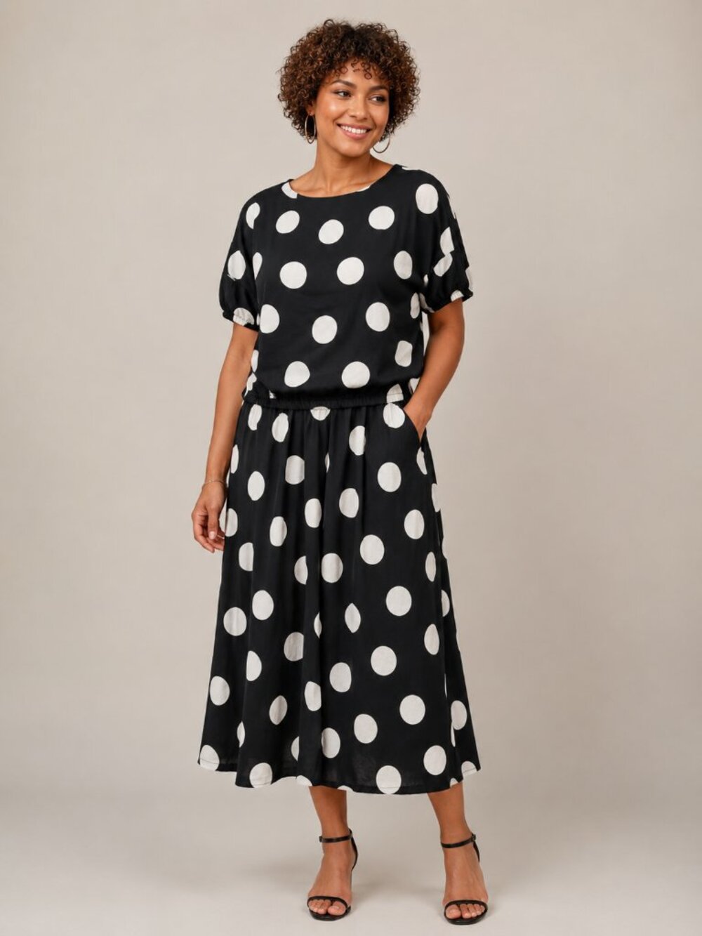 Tabitha Brown Black and White Skirt and Top Set Sz XS, M